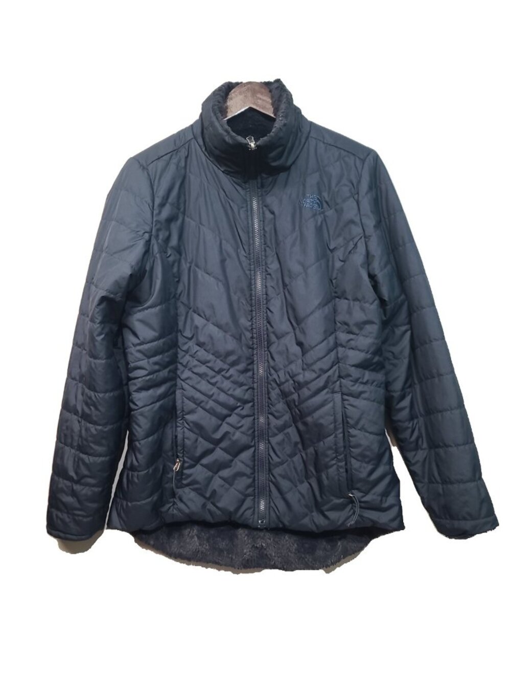 The North Face Women's Mossbud Insulated Reversible Jacket L Blue
